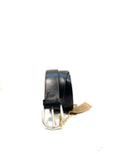Alberto Luti black leather belt
