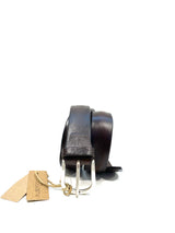 Alberto Luti dark brown leather belt